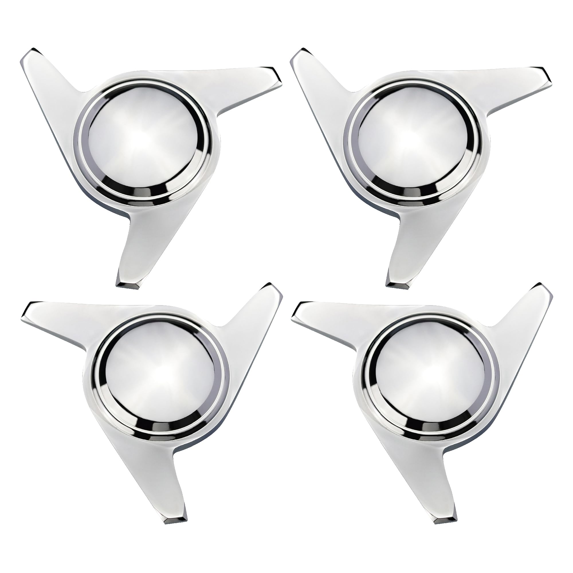 Amazon.com: British Wire Wheel 3 Ear Swept Knock Off Spinner Caps